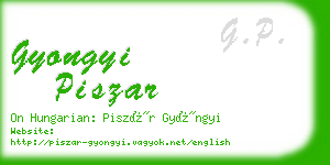 gyongyi piszar business card